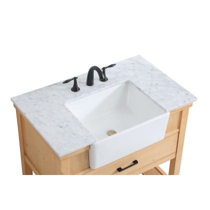 Elegant Bathroom Vanity - Natural Wood (VF60136NW)