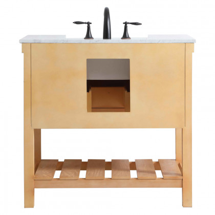 Elegant Bathroom Vanity - Natural Wood (VF60136NW)