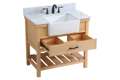 Elegant™ VF60136NW-BS Bathroom Vanity - Natural Wood