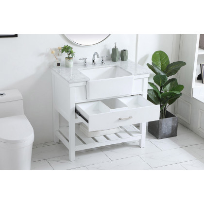 Elegant Bathroom Vanity - White (VF60136WH)