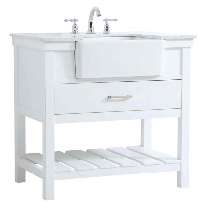 Elegant Bathroom Vanity - White (VF60136WH)
