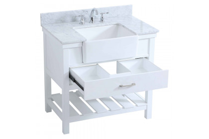 Elegant™ VF60136WH-BS Bathroom Vanity - White