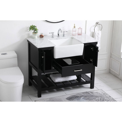 Elegant Bathroom Vanity - Black (VF60142BK)
