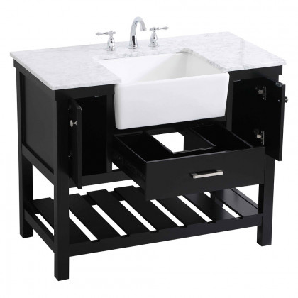 Elegant Bathroom Vanity - Black (VF60142BK)