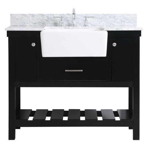 Elegant Bathroom Vanity - Black (VF60142BK-BS)