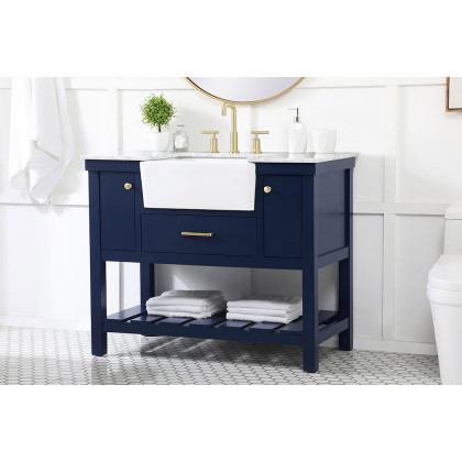 Elegant Bathroom Vanity - Blue (VF60142BL)