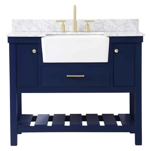 Elegant Bathroom Vanity - Blue (VF60142BL-BS)