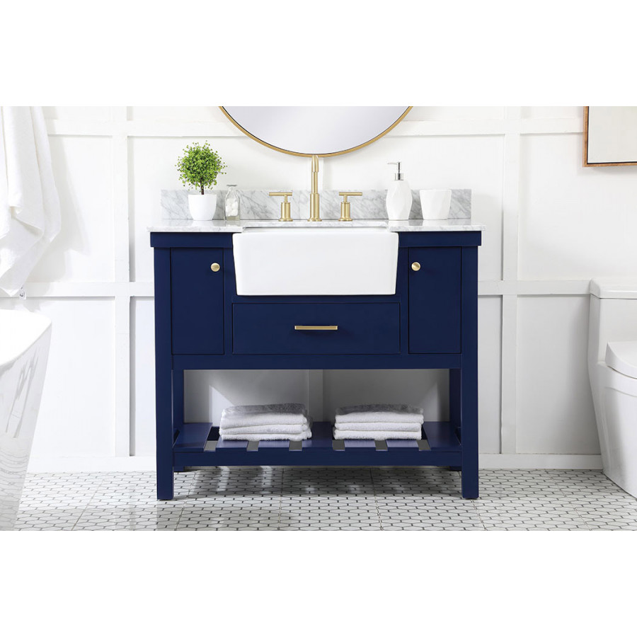Elegant Bathroom Vanity - Blue (VF60142BL-BS)