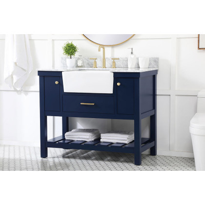 Elegant Bathroom Vanity - Blue (VF60142BL-BS)