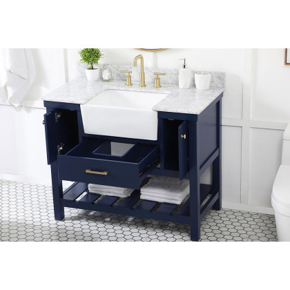 Elegant Bathroom Vanity - Blue (VF60142BL-BS)