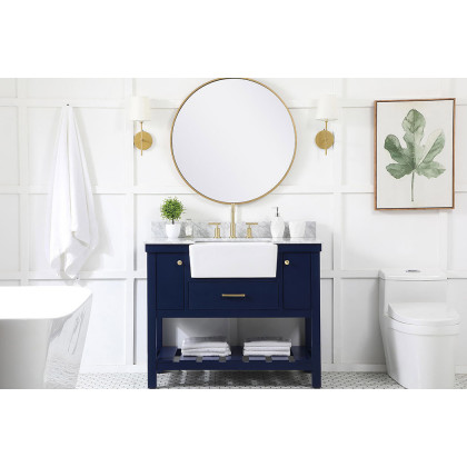 Elegant Bathroom Vanity - Blue (VF60142BL-BS)