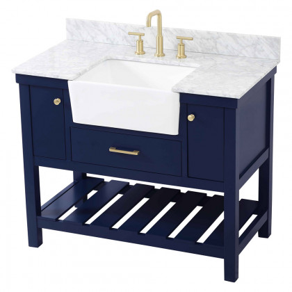 Elegant Bathroom Vanity - Blue (VF60142BL-BS)