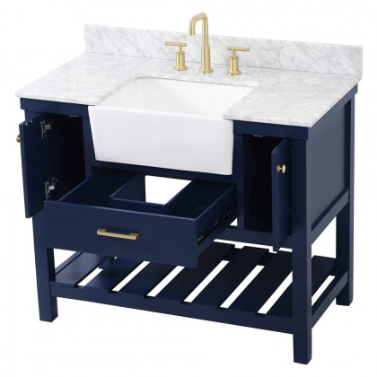Elegant Bathroom Vanity - Blue (VF60142BL-BS)