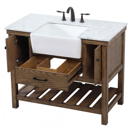 Elegant Bathroom Vanity - Driftwood (VF60142DW)