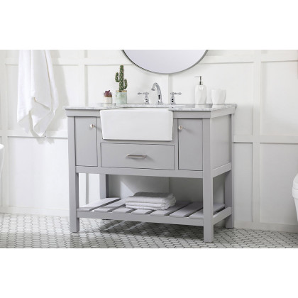 Elegant Bathroom Vanity - Gray (VF60142GR)