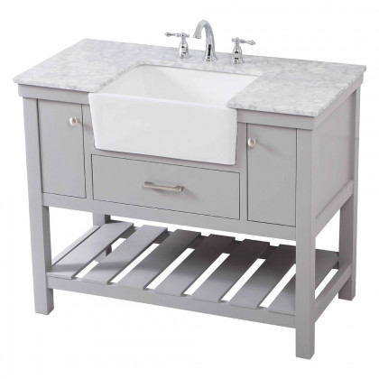 Elegant Bathroom Vanity - Gray (VF60142GR)