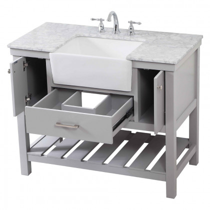 Elegant Bathroom Vanity - Gray (VF60142GR)
