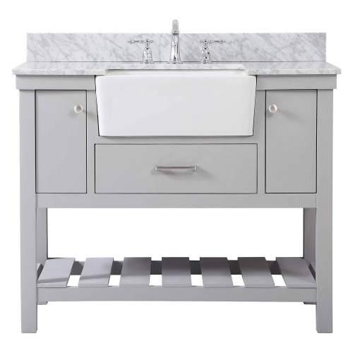 Elegant Bathroom Vanity - Gray (VF60142GR-BS)
