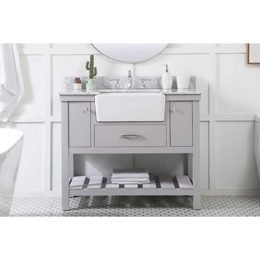 Elegant Bathroom Vanity - Gray (VF60142GR-BS)