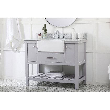 Elegant Bathroom Vanity - Gray (VF60142GR-BS)