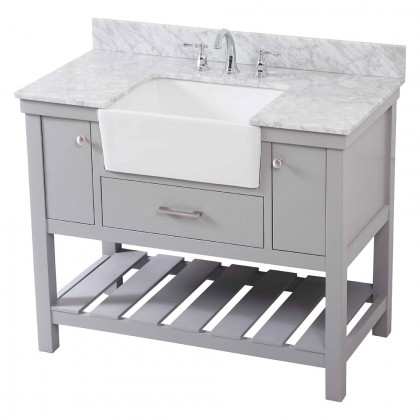 Elegant Bathroom Vanity - Gray (VF60142GR-BS)