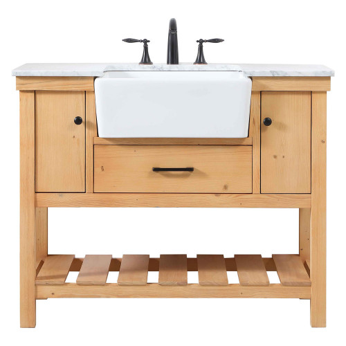 Elegant Bathroom Vanity - Natural Wood (VF60142NW)