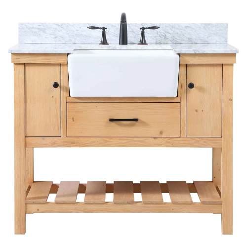 Elegant Bathroom Vanity - Natural Wood (VF60142NW-BS)