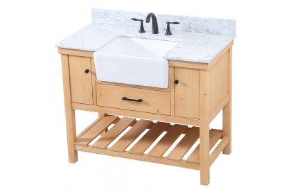 Elegant™ VF60142NW-BS Bathroom Vanity - Natural Wood