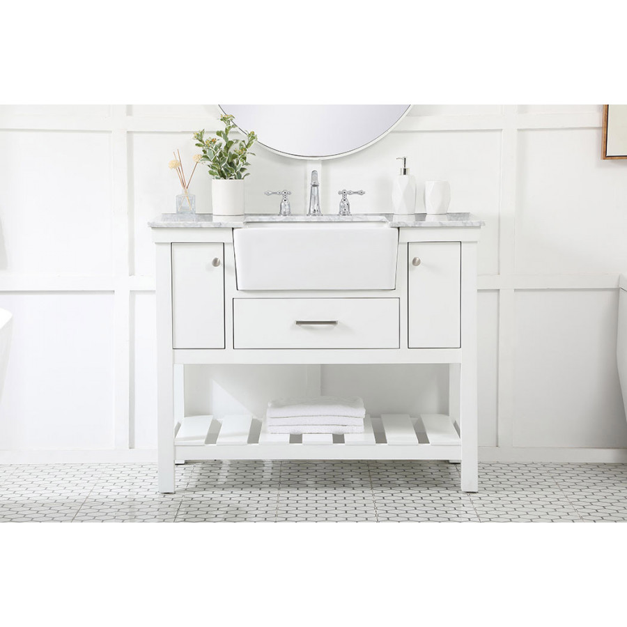 Elegant Bathroom Vanity - White (VF60142WH)