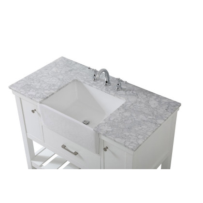 Elegant Bathroom Vanity - White (VF60142WH)