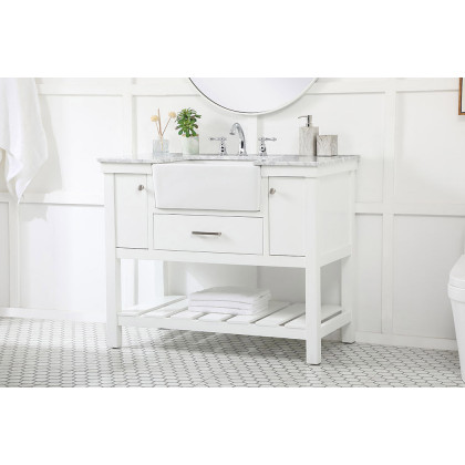 Elegant Bathroom Vanity - White (VF60142WH)