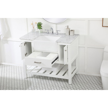 Elegant Bathroom Vanity - White (VF60142WH)