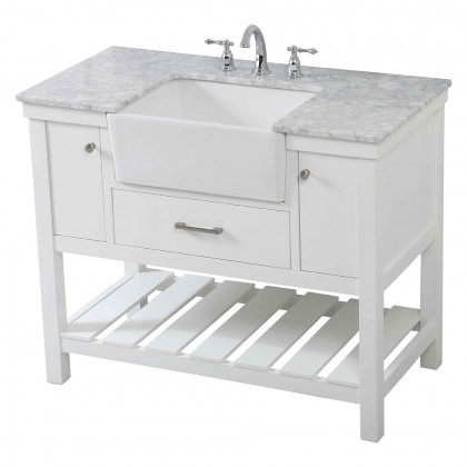 Elegant Bathroom Vanity - White (VF60142WH)