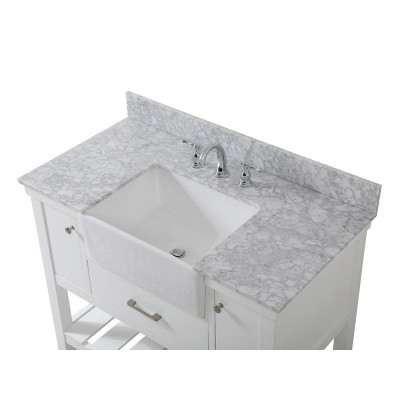 Elegant Bathroom Vanity - White (VF60142WH-BS)