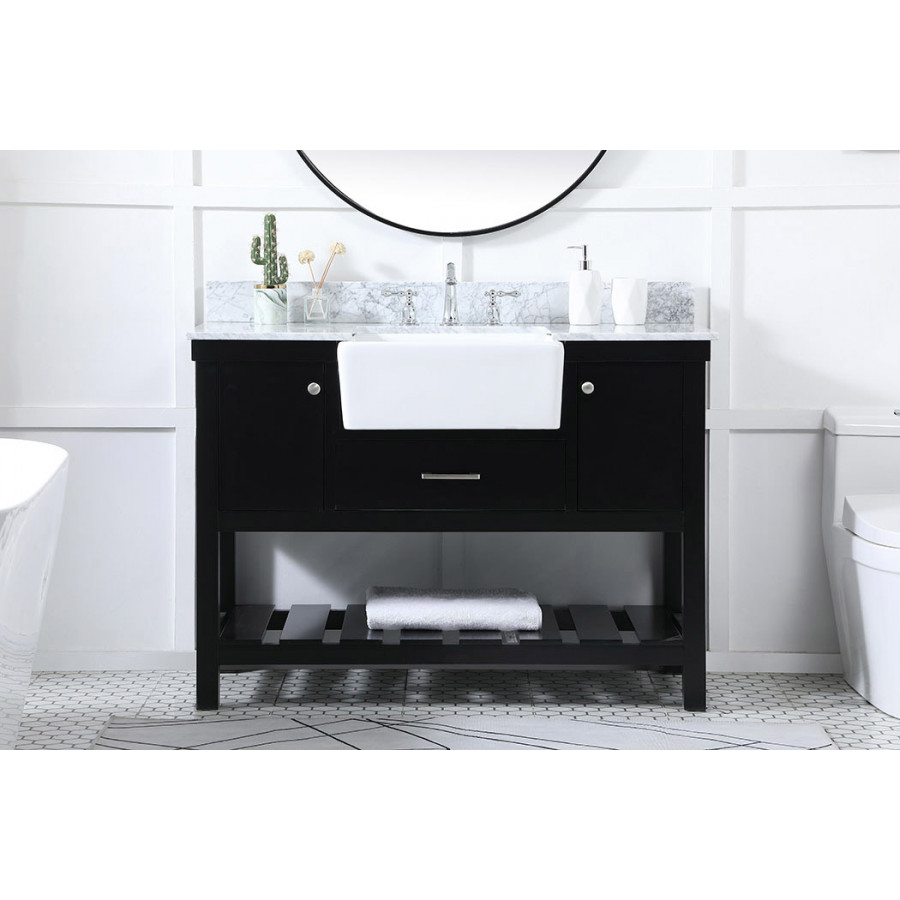 Elegant Bathroom Vanity - Black (VF60148BK-BS)