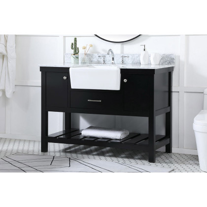 Elegant Bathroom Vanity - Black (VF60148BK-BS)