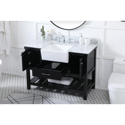Elegant Bathroom Vanity - Black (VF60148BK-BS)