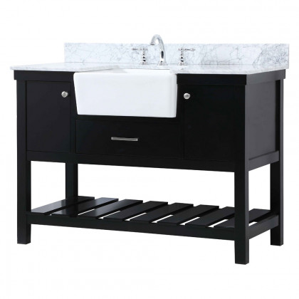 Elegant Bathroom Vanity - Black (VF60148BK-BS)