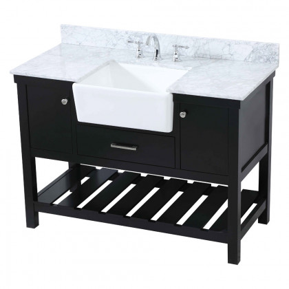 Elegant Bathroom Vanity - Black (VF60148BK-BS)