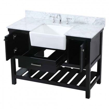 Elegant Bathroom Vanity - Black (VF60148BK-BS)