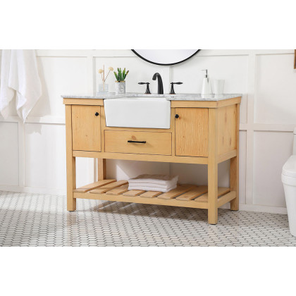 Elegant Bathroom Vanity - Natural Wood (VF60148NW)