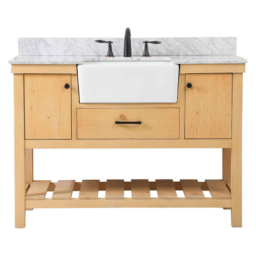 Elegant Bathroom Vanity - Natural Wood (VF60148NW-BS)