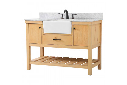 Elegant™ VF60148NW-BS Bathroom Vanity - Natural Wood