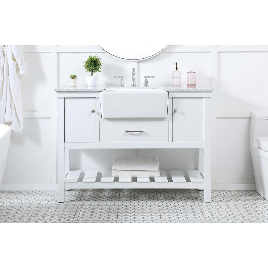 Elegant Bathroom Vanity - White (VF60148WH)