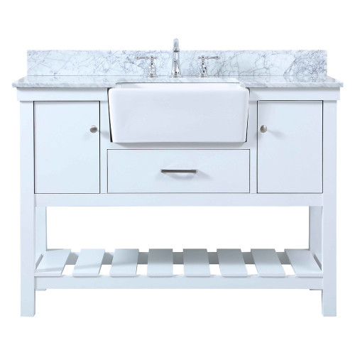 Elegant Bathroom Vanity - White (VF60148WH-BS)