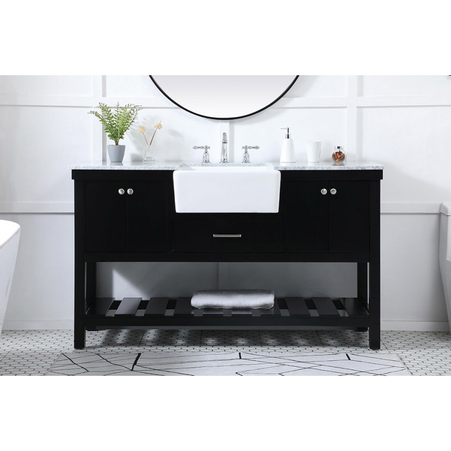 Elegant Bathroom Vanity - Black (VF60160BK)
