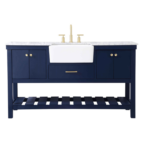 Elegant Bathroom Vanity - Blue (VF60160BL)