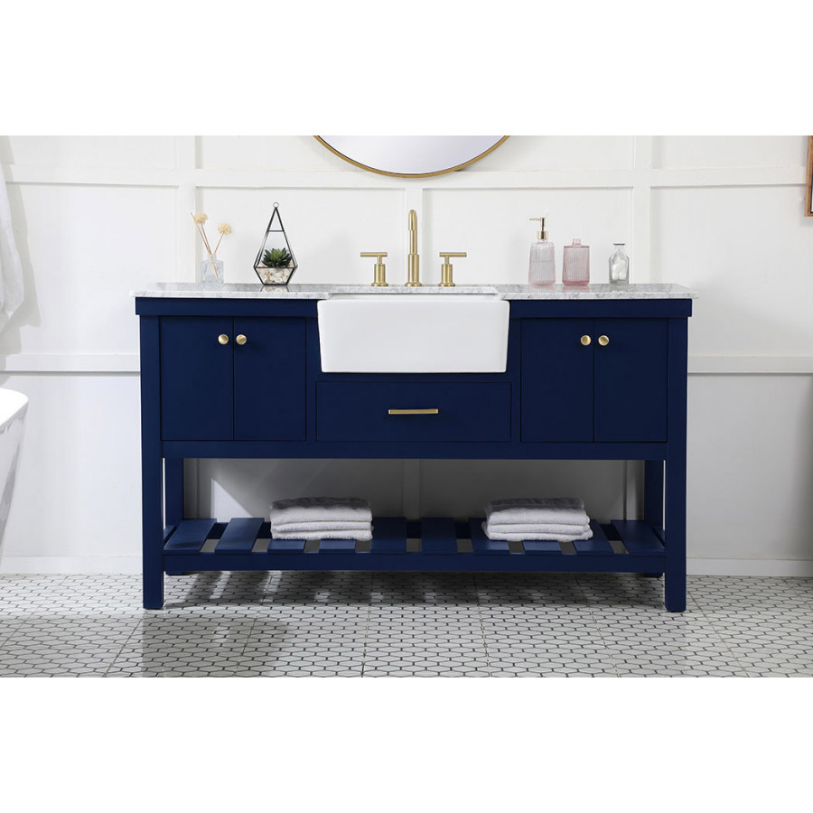 Elegant Bathroom Vanity - Blue (VF60160BL)
