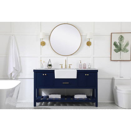 Elegant Bathroom Vanity - Blue (VF60160BL)