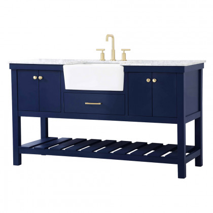 Elegant Bathroom Vanity - Blue (VF60160BL)